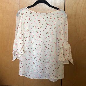 Cherry patterned blouse